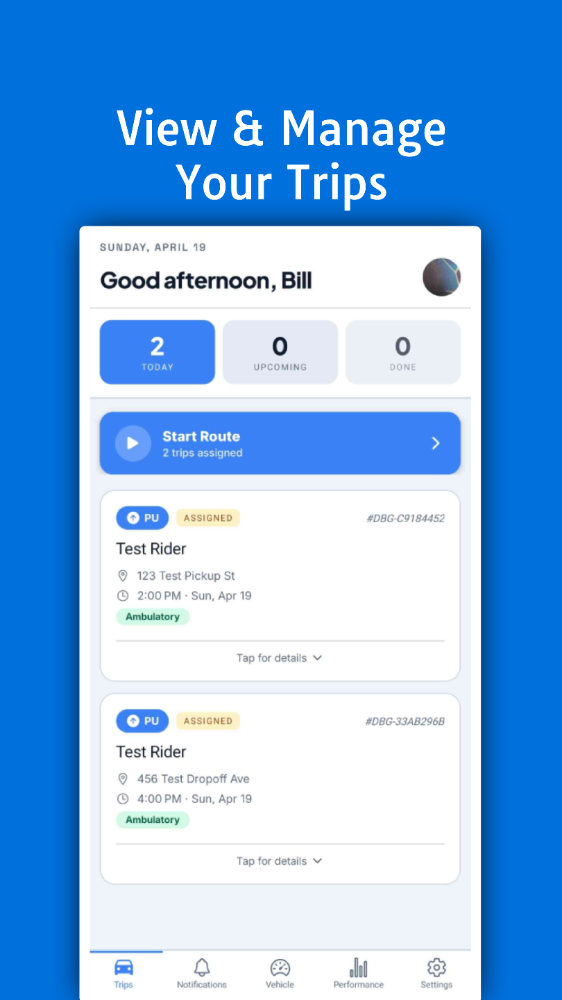 OMR Driver app screenshot