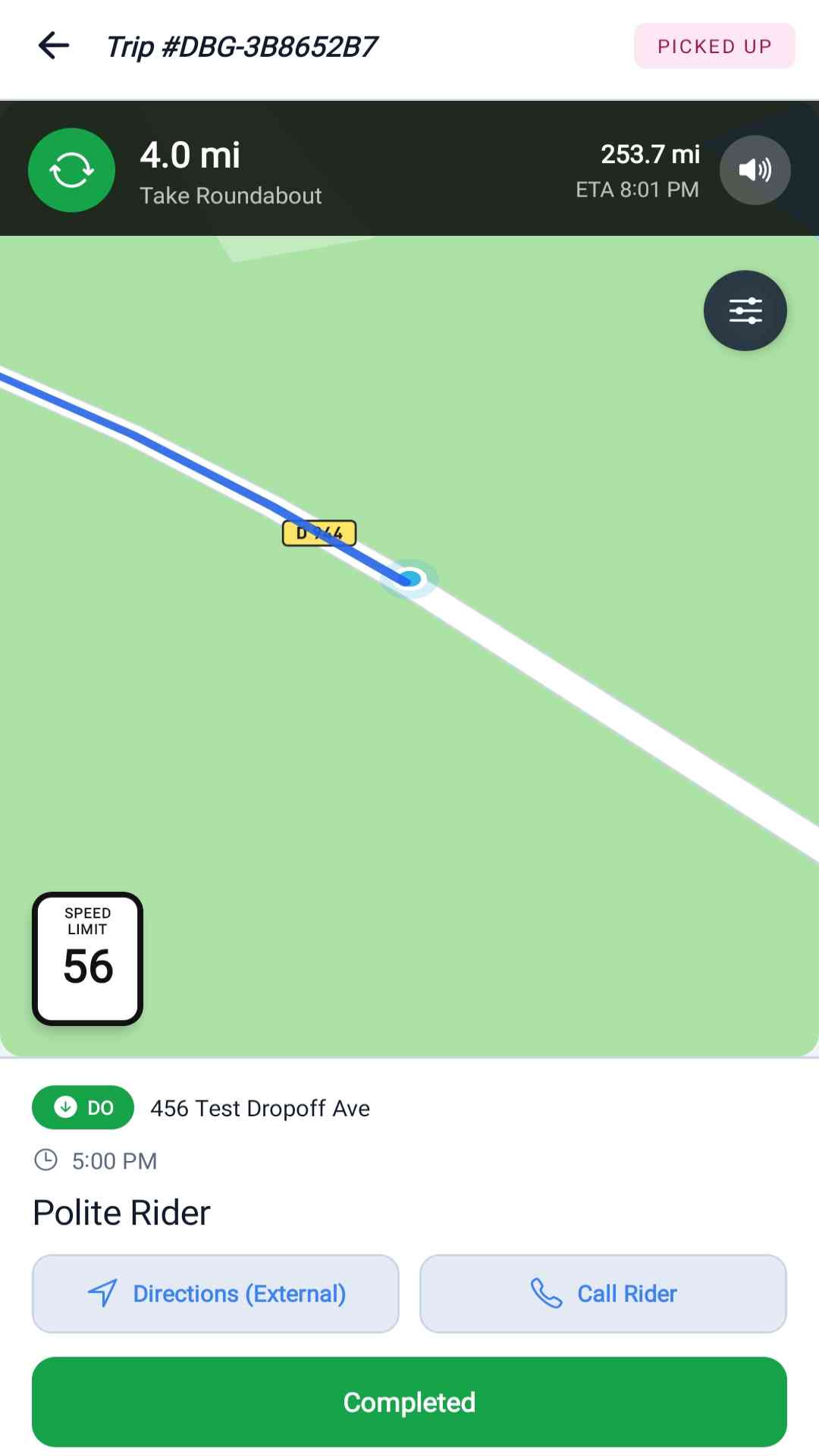 OMR Driver app screenshot